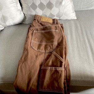 NEVER WORN BROWN BAGGY JEANS (Cotton On)